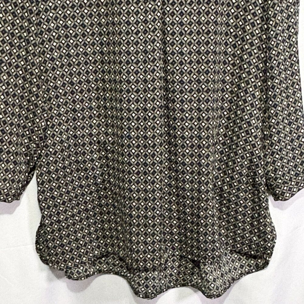 Ruti Tunic Blouse Womens Size 2/S Flowy Geometric Print Sleeve Split Neck Top - Picture 3 of 4